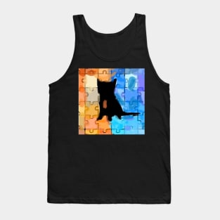 PUZZLE CAT COLORS Tank Top